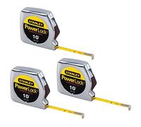 Powerlock Tape Rule, 1/4 in. x 10 ft, Plastic Case, Chrome (Pack of 2)