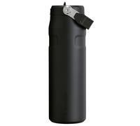 Stanley IceFlow Flip Straw 2.0 - Bottiglia d'acqua da 710 ml, cannuccia integrata con grande apertura, leggera e resistente alle perdite, in acciaio inox termoisolante, senza BPA, nero 2.0