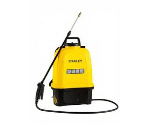 Stanley Irroratore a pressione 16 L, irroratore da giardino, elettrico, batteria al litio ricaricabile, lancia telescopica, ugello regolabile, autonomia 2 h, max. 5 bar, 0,6 L/min, giallo/nero