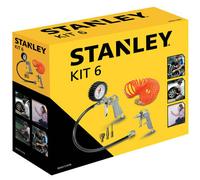 STANLEY kit 6 Accessori per Compressore Pistola Soffiaggio, Gonfiaggio art. 9045