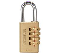 Stanley Lucchetto a Combinazione 30 mm a 4 Cifre per Armadietti Palestra, Borse, Sacche, Cassette Sicurezza