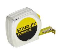 Flessometro STANLEY POWER LOCK metro rullina con gancio 3 - 5 metri cromato