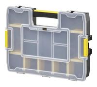 STANLEY Organizer Sortmaster Junior, 14 scomparti, 1-97-483 | Coperchio trasparente, impilabile con altri organizer Sortmaster, comoda maniglia per il trasporto