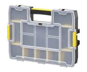 STANLEY Organizer Sortmaster Junior, 14 scomparti, 1-97-483 | Coperchio trasparente, impilabile con altri organizer Sortmaster, comoda maniglia per il trasporto