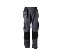 STANLEY Pantaloni da Lavoro Huntsville Grigi con Tasche Portautensili, Vita 34,