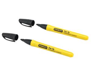 STANLEY® Pennarello Permanente Fine Tip Nero (Confezione 2) STA047316