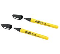 Set di 2 pennarelli neri a punta fine STANLEY 0-47-316