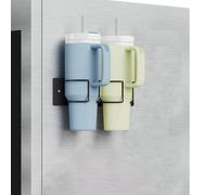 Stanley - Portabicchieri magnetico per 2 bicchieri, in acciaio inox, colore | Stanley Cup Storage con coperchio, organizer per portabicchieri da parete, per tenere in ordine il frigorifero
