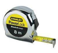 Stanley Powerlock Bladearmor Tasca Nastro 8m (Larghezza 25mm) (Metrico Solo)