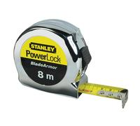 Stanley Powerlock Bladearmor Tasca Nastro 8m (Larghezza 25mm) (Metrico Solo)