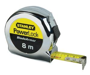 Stanley Powerlock Bladearmor Tasca Nastro 8m (Larghezza 25mm) (Metrico Solo)