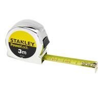 (TG. 3 m x 19 mm) Stanley 0-33-522 Flessometro Powerlock Micropowerlock, 3 m x 1