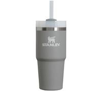 STANLEY Quencher FlowState H2.0 - Bicchiere termico sottovuoto in acciaio inox con coperchio e cannuccia, per acqua, tè freddo o caffè, frullati e altro ancora, pietra, 400 ml