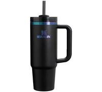 Stanley Quencher H2.0 - Bicchiere con manico e cannuccia, 0,9 l, colore: nero cromato | Coperchio avvitabile a 3 vie | Portabicchieri compatibile per i viaggi | Tazza termica in acciaio inox | Senza