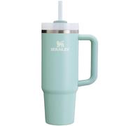 Stanley Quencher H2.0 - Bicchiere con manico e cannuccia, 850,5 g, coperchio avvitabile a 3 vie, compatibile con portabicchieri da viaggio, tazza termica in acciaio inox, senza BPA, schiuma di mare