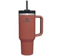 STANLEY Quencher H2.0 Soft Matte Collection, bicchiere isolante sottovuoto in acciaio inox con coperchio e cannuccia, per bevande fredde e fredde, ruggine rossa, 1,18 l
