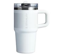 STANLEY Quencher ProTour - Bicchiere con cannuccia apribile con coperchio a prova di perdite, 20 once, cannuccia e manico integrati, compatibile con portabicchieri da viaggio, in acciaio inox isolato