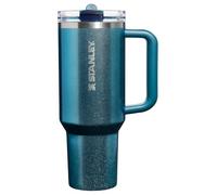 STANLEY Quencher ProTour Tazza con cannuccia con coperchio anti-perdita, cannuccia integrata e manico, per viaggi, tazza in acciaio inossidabile isolata, priva di BPA, 1,2 l, Blu-Metallico (Ponderosa