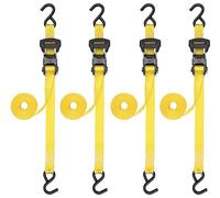 STANLEY S10204 - Cinghie a cricchetto prefilettate da 3,2 x 40,6 cm, carico di lavoro sicuro da 0,5 kg, resistenza alla rottura di 1,4 kg, confezione da 4