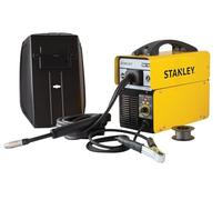 Stanley Saldatrice inverter MIG 100 230V senza gas, filo animato 0.8-0.9 mm, funzione sinergica per saldature pulite, ciclo di lavoro 60% a 100A, leggera 5 kg, efficiente e facile da usare
