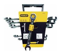 Stanley - Set 6 Chiavi Combinate A Cricchetto 10-19 Mm - 4-89-907