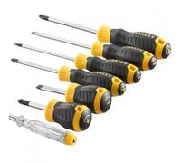 STANLEY Set 6 Giraviti C/Grip PH+STD+Tester - Kit Professionale Qualità