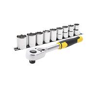 STANLEY set cricchetto 1/2" con chiavi a bussola 10 pz