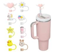 Stanley - Set di 8 coperchi in cannuccia in silicone per accessori per tazze da 10 mm in materiale resistente alla polvere, accessori per bicchieri Stanley da 30 a 40 oz