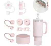 Stanley - Set di accessori per tazze, include 6 tappi in silicone a prova di fuoriuscite, 2 tappi per cannuccia per cannucce da 9-10 mm, 1 stivale in silicone per Stanley Cup Stanley Cup Stanley da