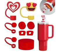 Stanley - Set di accessori per tazze, include 6 tappi in silicone a prova di fuoriuscite, 2 tappi per cannuccia per cannucce da 9-10 mm, 1 stivale in silicone per Stanley Cup Stanley Cup Stanley da
