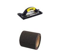 Stanley Smerigliatore a Mano + Silverline 868903, Rotolo di Rete Abrasiva, 5 m -