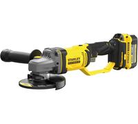 Stanley Mini-smerigliatrice SFMCG400M2K-QW V20 Li-Ion 18V 2 batterie 4Ah, caricab. 2A e custodia