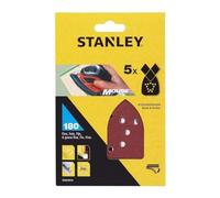 STANLEY STA31014-XJ - 5 fogli abrasivi grana 180
