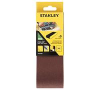 Stanley STA33081 - Nastro abrasivo per levigatrice a nastro (65 x 410 mm, grana media K150, adatto per levigatrice a nastro Black+Decker DN83, DN83E, BS650, BD83, BD83E, KA83, 3 pezzi)