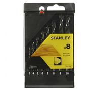 Stanley STA56006-QZ Punte Trapano Precisione Muratur 3-10 mm Cassetta 8 Pezzi