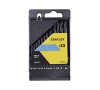 Stanley STA56015 - Cassetta di 13 punte HSS-R, per acciaio e materiali non ferrosi (1,5, 2,2,5, 3, 3,2, 3,5, 4, 4,5, 4,8, 5, 5,5, 6, 6,5 mm), colore: nero