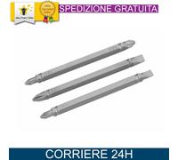 STANLEY STA61384-XJ Set 3 Inserti Doppi 86mm PH/PZ/SL Cacciavite