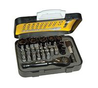 Stanley STHT9-13906 Tech 3 Set Inserti, con Porta Inserti Magnetico e Cricchetto, 39 Pezzi