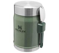 Portavivande termico + Spork Stanley Legendary Hammertone Green, 0.4L