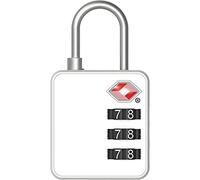 Stanley Travel Max TSA Lucchetto Lavagna Bianca, Combinazione a 3 Cifre, Arco Acciaio 30 mm, Bianco