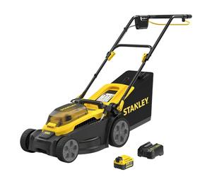 STANLEY V20 Cordless Brushless 34cm Walk-Behind Mower, include batteria Li-Ion 4Ah e caricatore 2A, 18V, SCMWP3401M1-QW