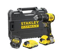 STANLEY V20 Trapano avvitatore a percussione a 2 ingranaggi senza fili, include 2 batterie agli ioni di litio da 2,0 A, caricatore da 1,25 A e valigetta ProStack, 18 V, SFMCD716D2T-QW