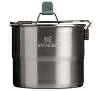 Stanley Wildfare Go Two Bowl Mess Kit | Set di pentole e pentole portatili da 8 pezzi | Pentola in acciaio inox da 1,25 qt con manico di bloccaggio, coperchio, 2 ciotole e forchette