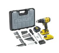Trapano avvitatore a batteria Stanley FatMax 18V 2.0 Ah con accessori Giallo