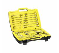Stanley FATMAX Set 49 pz chiavi combinate e a bussola attacco misto 1/4" e 1/2"