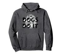 Stanno mangiando i Cani Mi Hanno Fatto Fare - Umorismo Divertente per Animali Domestici Felpa con Cappuccio, Unisex per Adulti, Grigio Scuro, XXL