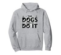 Stanno mangiando i Cani Mi Hanno Fatto Fare - Umorismo Divertente per Animali Domestici Felpa con Cappuccio, Unisex per Adulti, Grigio Melange, XXL