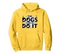 Stanno mangiando i Cani Mi Hanno Fatto Fare - Umorismo Divertente per Animali Domestici Felpa con Cappuccio, Unisex per Adulti, Limone, M