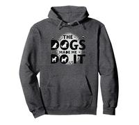 Stanno mangiando i Cani Mi Hanno Fatto Fare - Umorismo Divertente per Animali Domestici Felpa con Cappuccio, Unisex per Adulti, Grigio Scuro, M