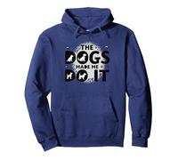 Stanno mangiando i Cani Mi Hanno Fatto Fare - Umorismo Divertente per Animali Domestici Felpa con Cappuccio, Unisex per Adulti, Navy, M